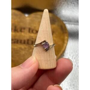 Size 6.5 Lighter Amythest Ring Sterling Silver